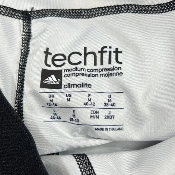 Adidas Black Tech Fit Clima Lite Compression Capris Womens Medium Chain link - Picture 4 of 8